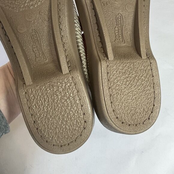 NEW Arcopedico Sz 43/10 Womens Tan Knit Mesh Slip On Loafers Sock Shoes Anatomic - Picture 10 of 15
